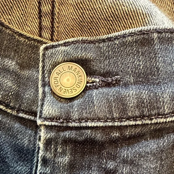 7 For All Mankind Dark Blue Jeans - Picture 3 of 7